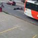 Atenção, vídeo forte: veja momento em que motoqueiro é esmagado por busão em Manaus