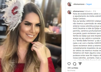 Tia de Djidja Cardoso diz que irmã impediu parte da família em velório: ‘Tentamos evitar esse fim trágico’