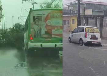 Vídeos: chuva alaga ruas e Manaus vira igarapé a céu aberto
