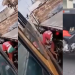 Motociclista fica ferido ao ser imprensado por carreta em Manaus: ‘Meu Deus do céu!’; veja