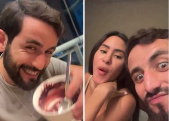 Vídeo: Matteus se atraca em Isa, na tigela de açaí e fala amazonês: ‘muita pavulagem’