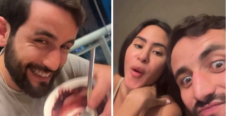 Vídeo: Matteus se atraca em Isa, na tigela de açaí e fala amazonês: ‘muita pavulagem’