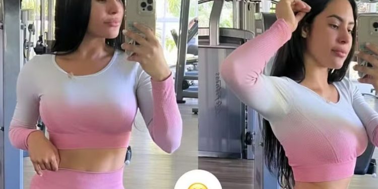 Isabelle dá surra de beleza na academia e dispara: ‘voltei com sede de ferro’