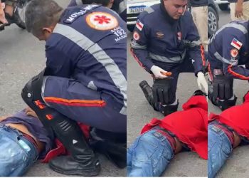 Vídeo forte: socorristas lutam pela vida de motoqueiro após grave acidente na  ZL