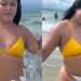 Talarica da Bemol exibe barriga nas praias do Nordeste: ‘parece a Jojo Todybho’