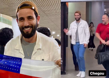 Tem gaúcho em Manaus: Matteus desembarca na cidade para ver Isabelle Nogueira; veja