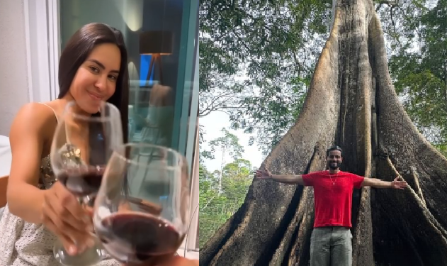 Vídeo: Depois de curtirem belezas amazônicas e culinária, Matteus e Isabelle têm noite de vinhos