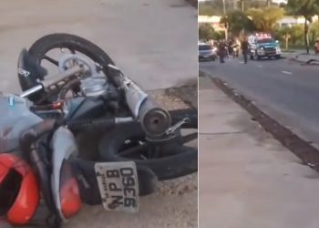 Vídeo: motoqueiro morre em gravíssimo acidente na Efigênio Sales