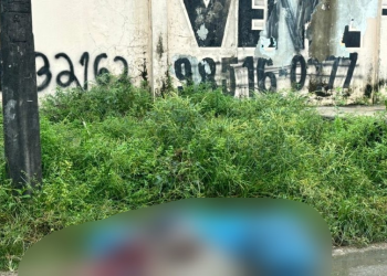 Vídeo forte: Enrolado em lençol, homem é encontrado morto com vários ferimentos na Zona Norte de Manaus