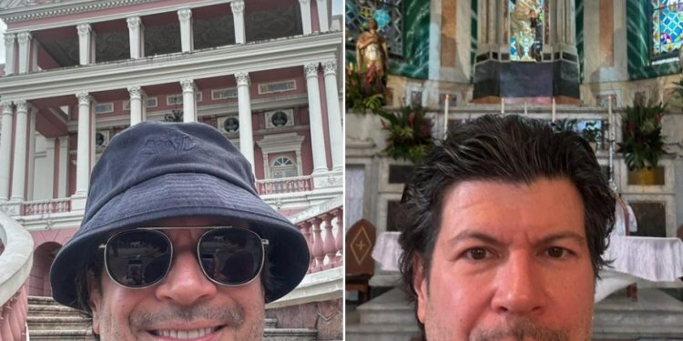 Paulo Ricardo faz passeio por Manaus e se declara: ‘cidade linda’
