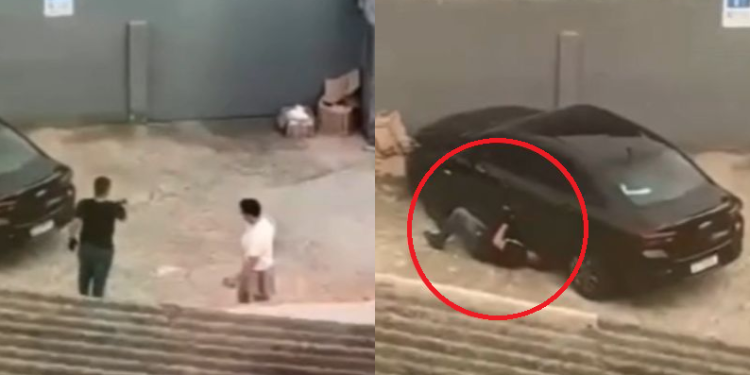 Vídeo: Homem é flagrado colocando rastreador no carro de empresário em Manaus