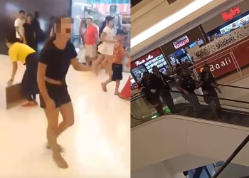 Vídeos: Em shopping, menina pedinte diz que foi agredida por seguranças e aparece gritando