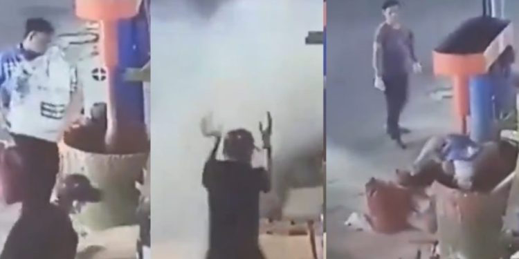 Vídeo: trabalhador é  puxado para dentro da máquina e tem corpo moído na fábrica
