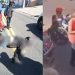 Esposa é consolada por policial após ver o marido morto em acidente em Manaus; vídeo