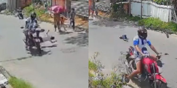 Vídeo: Criança é arremessada após ser atropelada por moto no Jorge Teixeira