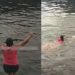 Vídeo mostra mulher pulando do barco em movimento em Coari para voltar pro porto
