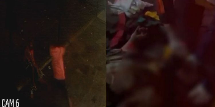Discussão que terminou com morador de rua levando 'terçadada' na cabeça foi gravada por câmera de segurança; veja