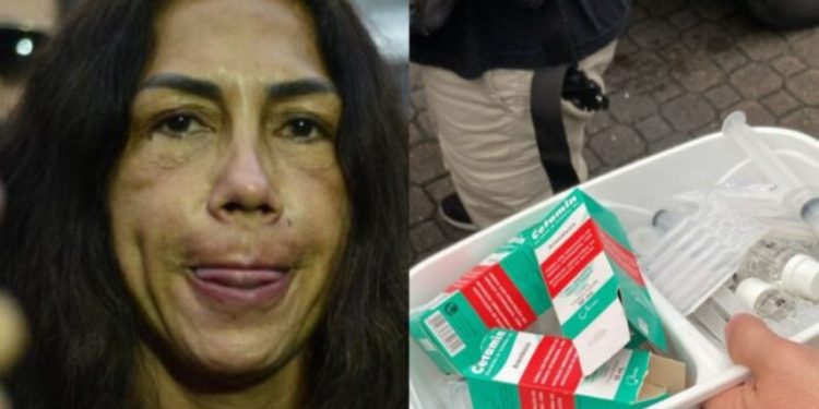 Duas ampolas de entorpecente foram encontradas nas partes íntimas da mãe da Djidja