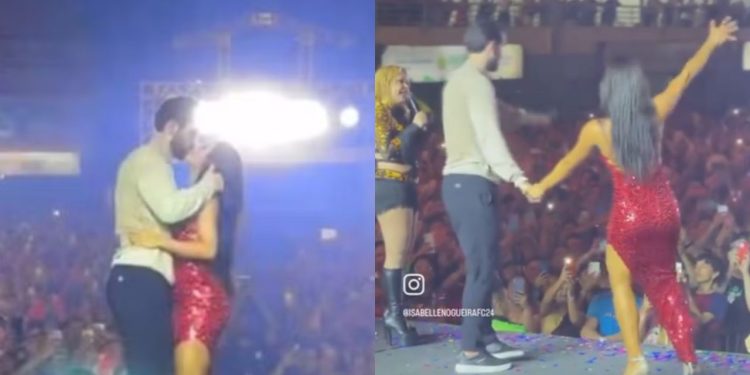 Mabelle vive: Isabelle beija Matteus e recebe bênção de Joelma no palco