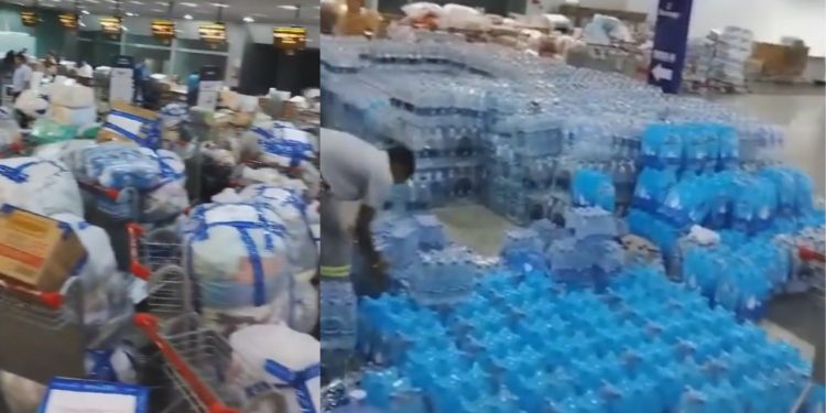Solidariedade: Aeroporto de Manaus fica lotado de mantimentos destinados ao Rio Grande Sul