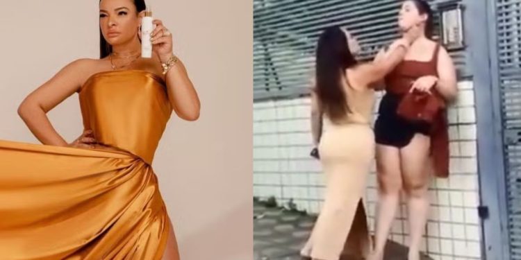 Influenciadora descobre caso do pai com novinha e desconta raiva no meio da rua: "Você vai matar ele"
