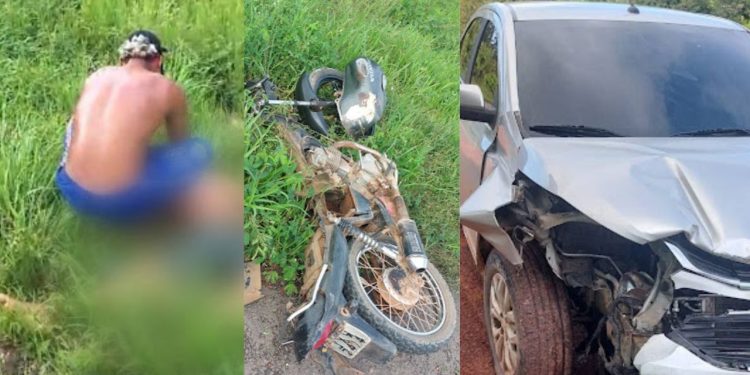 Vídeo: piloto de moto fica ferido e garupa morre após 'darem grau' na BR-174