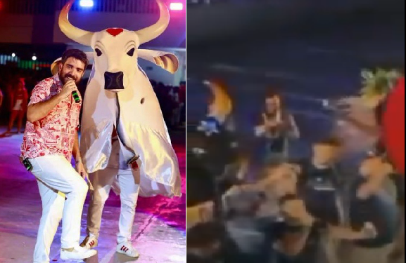 Vídeo: Amo do boi Garantido pisa em ‘latinha’ do Caprichoso e irrita principal patrocinadora do Festival