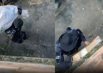 Vídeos: PMs flagrados traficando 16 sacos de entorpecentes são presos em Manaus