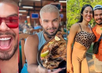 Após “desistir de ser gay”, ex-BBB Viny chega a Manaus de leque e vai à Parintins