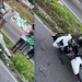 Vídeo: Moto é destruída e homens ficam feridos ao serem arremessados em via de Manaus