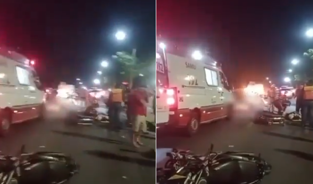 Vídeo: Mulher com homem em moto morre ao ser atingida por carro na avenida das Torres