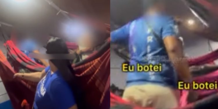 Vídeo: homens rumo à Parintins brigam por espaço para a rede no barco