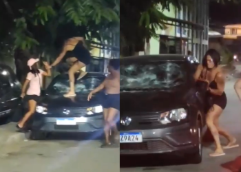 Vídeo: Furiosa, chifruda acaba com o carro do marido chutando e quebrando o para-brisa