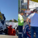 Vídeos: Motorista de carreta fica preso às ferragens ao destruir limitador de altura na Constantino Nery