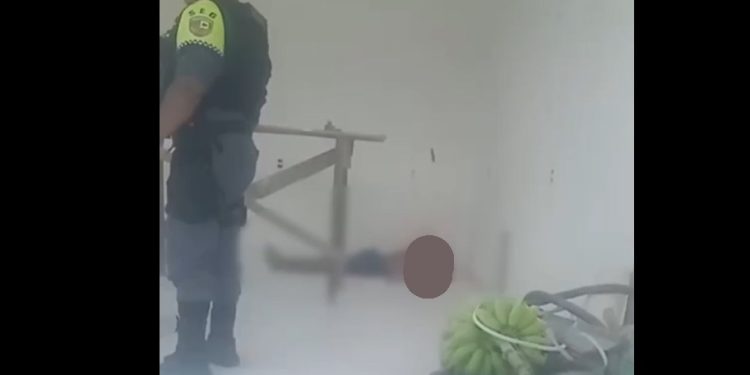 Vídeo urgente: trabalhador tem cabeça estourada a tiros em obra de Manaus