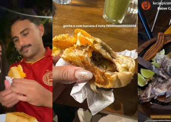 Ex-BBBs Giovanna e Lucas Pizane aprovam X-Caboquinho, matrinxã e tambaqui assado e Baré