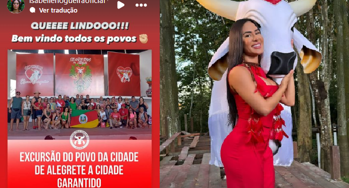 ‘Queeee lindooo!!!’, se anima Isabelle com excursão de moradores do Alegrete para Parintins
