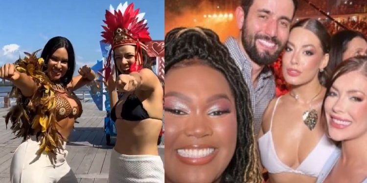 Vídeo: Isabelle usa fama dos ex-BBBs e leva Festival de Parintins a outro patamar