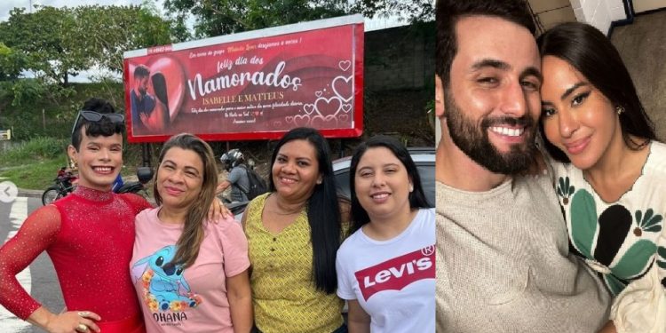Vídeo: fãs pagam outdoor do Dia dos Namoradores para Isabelle e Matteus: ‘sem comentários’