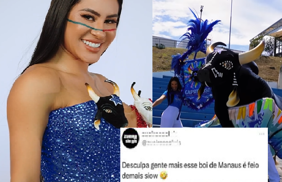 No São João da Thay, Isabelle homenageia Caprichoso e Garantido, mas boi azul é criticado: ‘Feio demais’