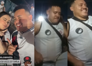 Vídeo: Ex-BBB Lucas Buda chega em Manaus e assiste jogo com a Força Jovem do Vasco