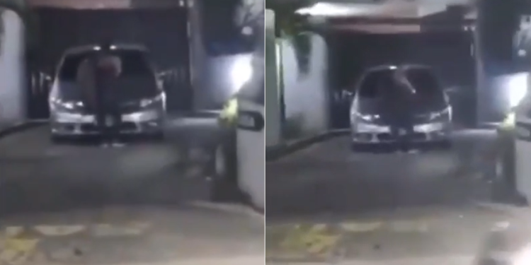 Vídeo: No Dia dos Namorados, mulher se joga na frente do carro do marido que saía do motel com a amante
