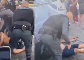 Vídeo mostra briga entre bêbado e policiais de Manaus: ‘vou filmar sim’