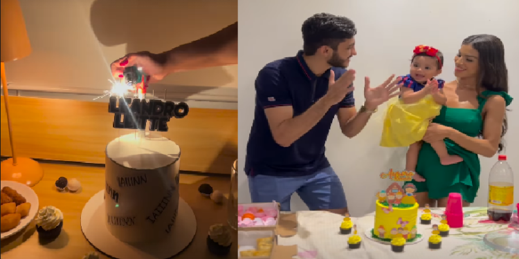 Leandro Leitte mostra surpresa que recebeu da amada e comemora niver da filha ao lado da ex