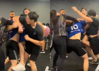 Vídeo: Bombadões saem na porrada em academia após um deles achar que estava recebendo deboche