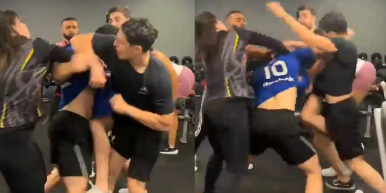 Vídeo: Bombadões saem na porrada em academia após um deles achar que estava recebendo deboche