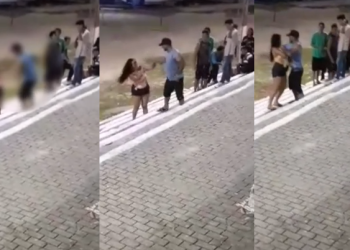 Vídeo: Enquanto povo filma, mulher leva vários tapas de homem em praça de Tefé e ninguém faz nada