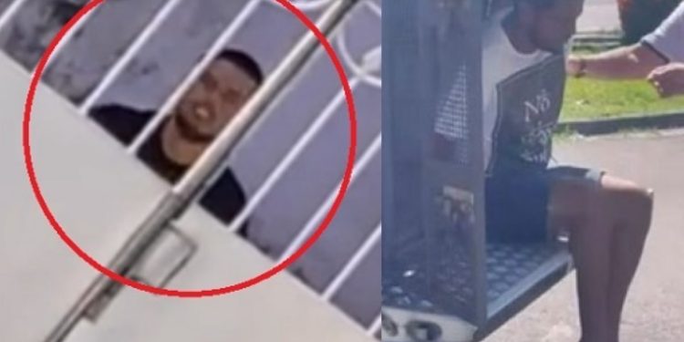 Vídeo: homem usa moto para tentar derrubar portão da casa da ex em Manaus