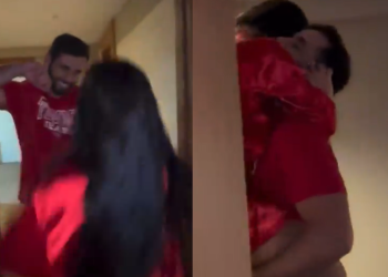 Vídeo: É tanto amor que Isabelle reencontra Matteus e dá logo ‘sentada’ mortal no amado