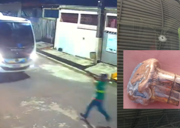 Vídeos: Motora foge de ré ao perceber assalto e acaba ferido após tiro ser disparado por bandidos em Manaus